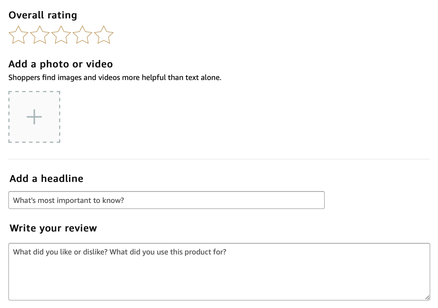 Amazon Create Review
